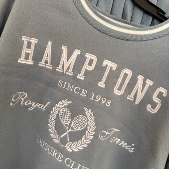 Better Together NWT Women's Size XL 2 PC Set- Sweatshirt and Skirt light blue - Picture 4 of 12